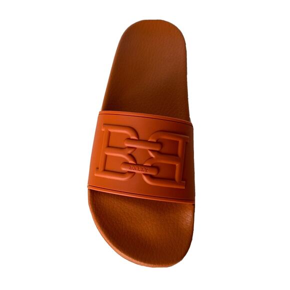 Bally Scotty Men\'s Slide Rubber Mandarin Logo Sandals 13 US 6300612 Italy NIB main image 4